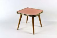 Tafel fifties vierkant klein roze