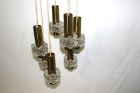 Design hanglamp met messing en kristal