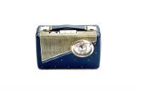 Radio vijftiger jaren KB transistor super 8 in Blauw.