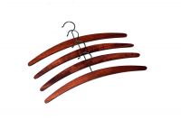 Kleerhangers Danish design teak hout set van vier mid century